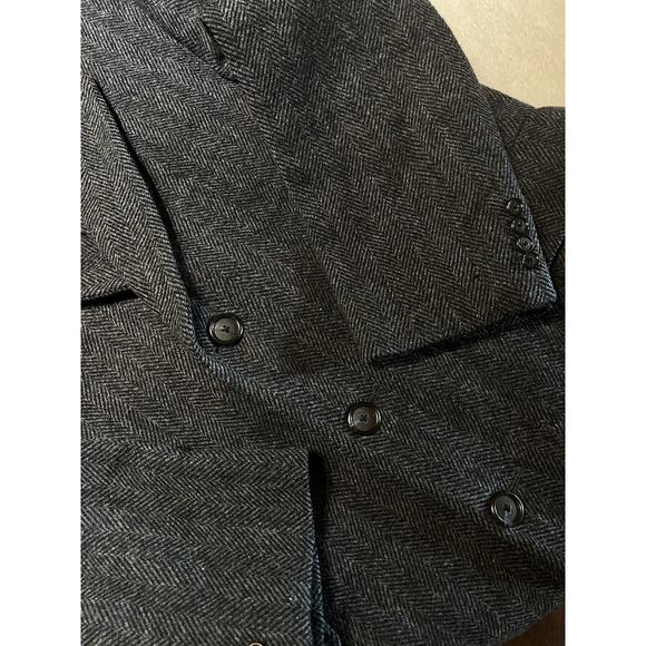 Hart Schaffner Marx Mens 44 XL Gray Wool Heavy Long OverCoat Top Coat - Picture 8 of 13